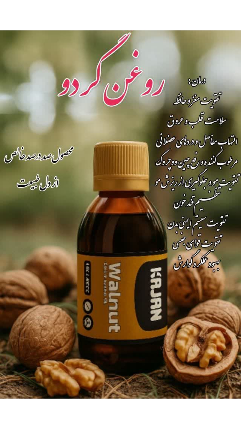 روغن گردو اصل مناسب برای تمام سنین با خواص فوق العاده
